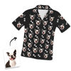 Image de Pyjama à manches courtes avec photo pour animal de compagnie personnalisé avec empreintes de pas - Chemise de pyjama photo personnalisée pour femme ou homme - Meilleur cadeau pour la famille et les amis