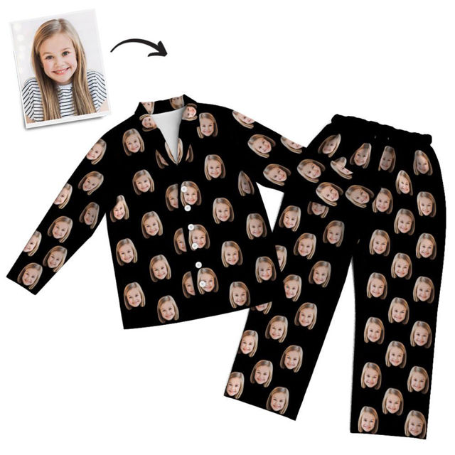 Picture of Custom Face Pajamas Full Set Long Sleeves