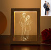 Imagen de Lámpara de noche LED con marco de fotos de madera personalizada: personalice con su hermosa foto