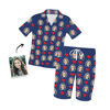 Imagen de Conjunto de pijama personalizado Heart Avatar Home con pantalones cortos de manga corta