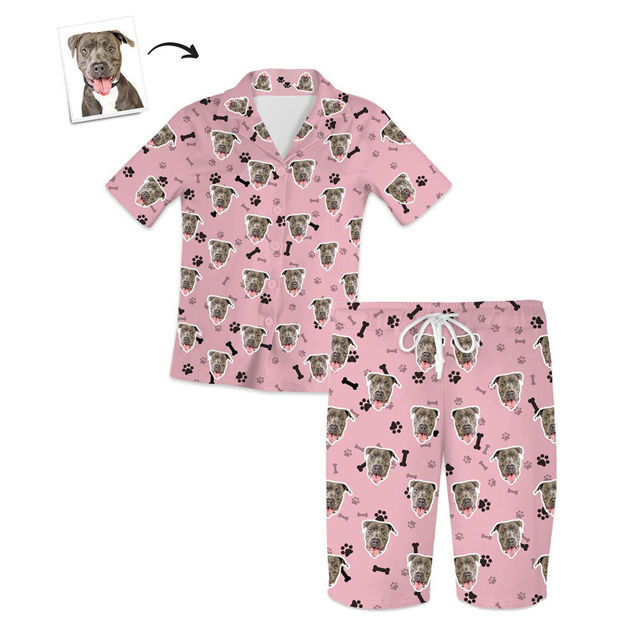 Picture of Custom Pet Avatar Pajamas Homewear Short Sleeve Shorts