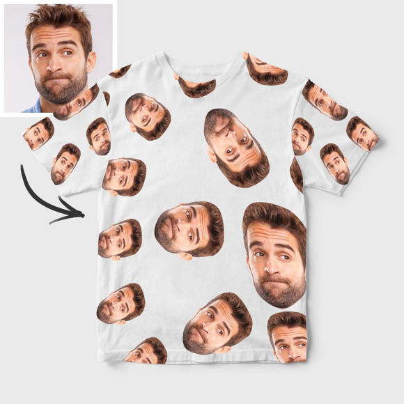 Picture of Funny Face Copy  Custom T-Shirt Personalized Add Your Image