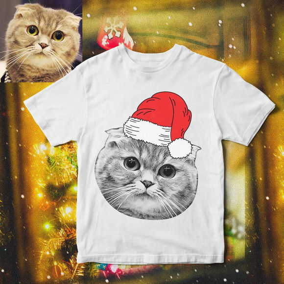 Image de Chien et chat Pet Selfie T-shirt Funny Graphic personnalisé