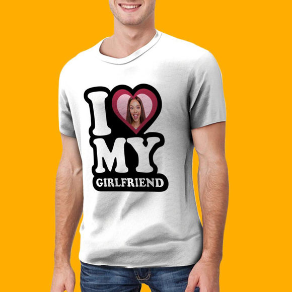 Imagen de Camiseta con estilo de personalidad de I Love My Girlfriend para hombre