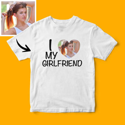 Image de T-shirt I Love My Girlfriend pour hommes avec graphique personnalisé