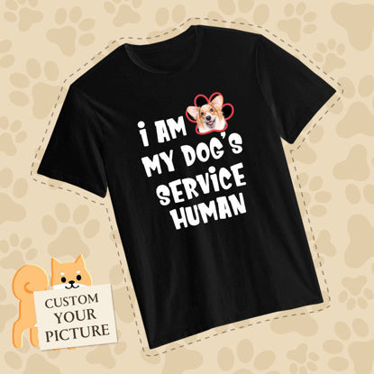 Imagen de Soy la camiseta de los amantes de las mascotas humanas del servicio de perros
