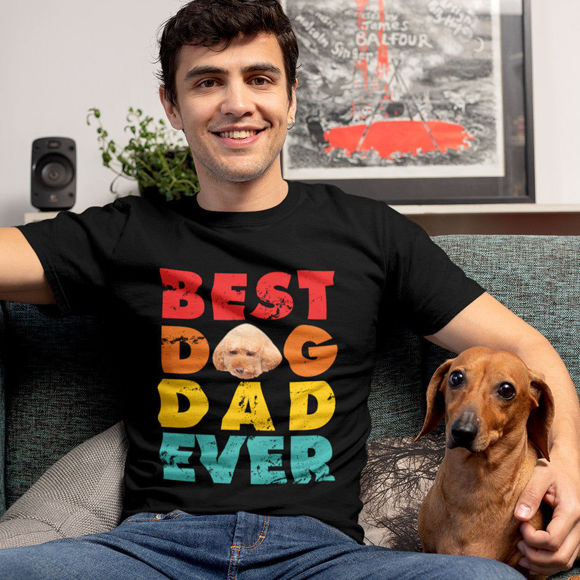 Bild von Bester Hundevati-überhaupt Haustier-Liebhaber-kundenspezifisches T-Shirt