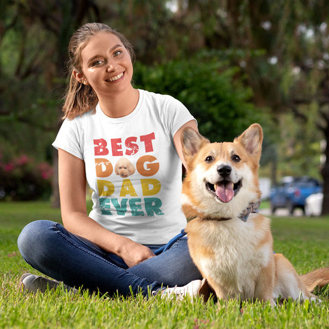 Picture of Best Dog Dad Ever Pet Lovers Custom T-shirt