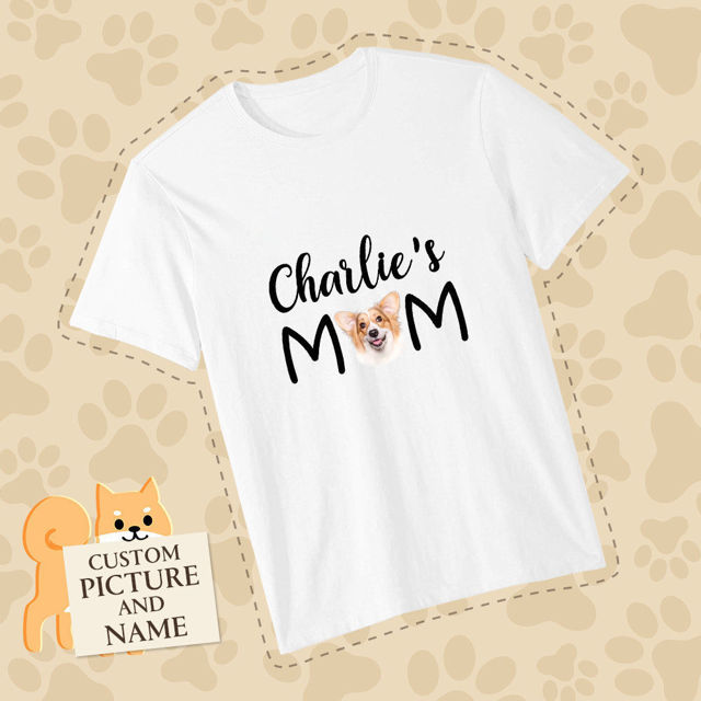 Picture of Dog Mom Women Pet Puppy Lovers T-Shirts