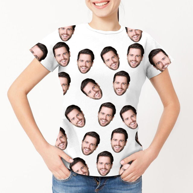 Picture of Custom Funny Copy Face T-Shirts Personalize Add Your Avatar