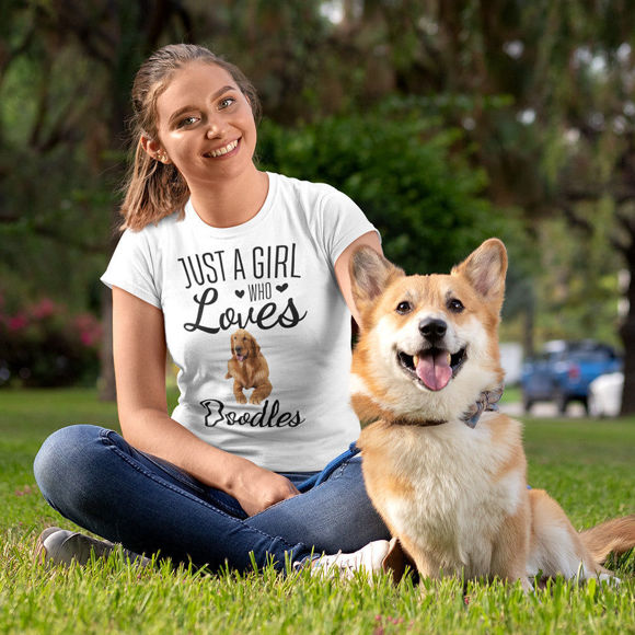 Bild von Kundenspezifische Haustier-Welpen-Liebhaber-T-Shirts Personalisiertes Haustier-Bild und Name