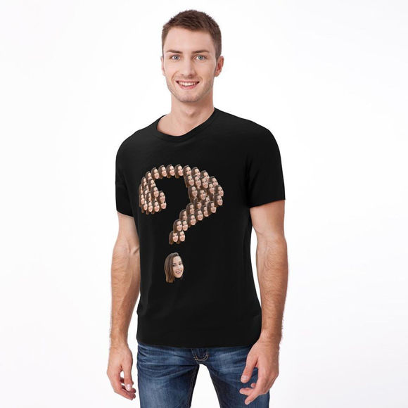 Picture of Custom Funny Question Mark Repeat Face T-Shirt