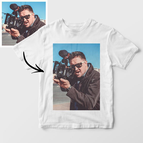 Immagine di T-shirt con foto colorate personalizzate Regalo personalizzato