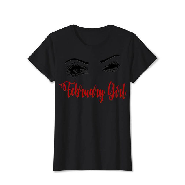 Picture of Custom Comic Eyebrows Eyes Girl T-Shirts Personalized Month