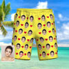 Picture of Custom Photo Beach Short for Men - Personalized with Your Lovely Photo - Multi Faces Quick Dry Swim Trunk, for Father's Day Gift or Boyfriend etc.