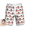 Picture of Custom Photo Beach Short for Men - Personalized with Your Lovely Photo - Multi Faces Quick Dry Swim Trunk, for Father's Day Gift or Boyfriend etc.