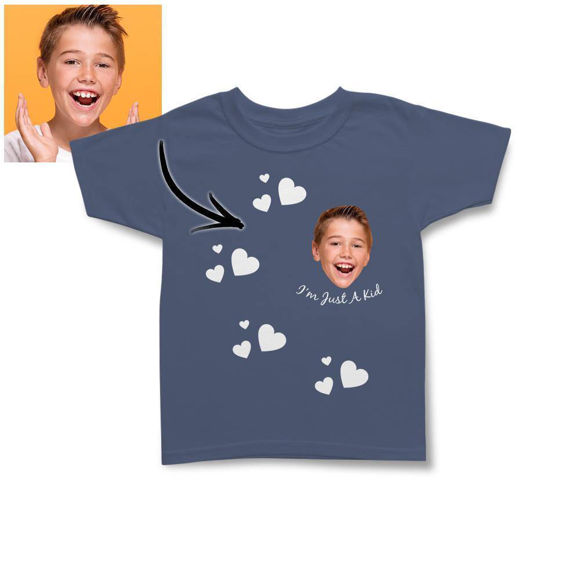 Bild von Ich bin nur ein lustiges T-Shirt für Kinder, personalisiert mit Ihrem eigenen Bild