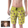 Bild von Das Gesicht Drawstring-Strand-Kurzschluss-Hosen der kundenspezifischen Männer personalisiertes Geschenk
