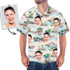 Picture of Custom Face Photo Hawaiian Shirt - Personalize Photo All Over Print Sleeve Hawaiian Shirt - Best Gifts for Men - Beach Party T-Shirts as Holiday Gift