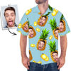 Bild von Benutzerdefiniertes Gesicht Foto Hawaiihemd - Benutzerdefinierte Gesicht Männer Casual Button Down Kurzarm Hawaiihemd Ananas - Beach Party T-Shirts als Weihnachtsgeschenke