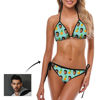 Bild von Benutzerdefinierte Gesicht Foto Pineapple Bikini zweiteiliger Badeanzug für Frauen