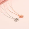 Image de Collier Projection Personnalisé Je t'aime 100 Langues Colliers pour Femme - Cadeau Parfait Bijoux Cent Langues - Collier Photo Personnalisé en Argent Sterling 925
