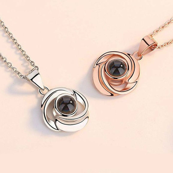 Picture of Personalized Projection Photo Rotate Necklaces for Women