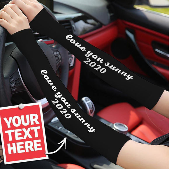 Picture of Custome Text Arm Sleeves Sun Protective UV Covers