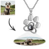 Imagen de Collar con colgante de huella de perro con foto de proyección personalizada