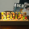 Picture of Personalized Epoxy Dried Flower Name Night Light