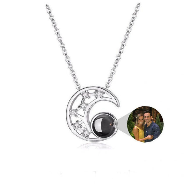 Picture of Personalized Projection Moon I Love You Necklace 100 Languages Necklaces