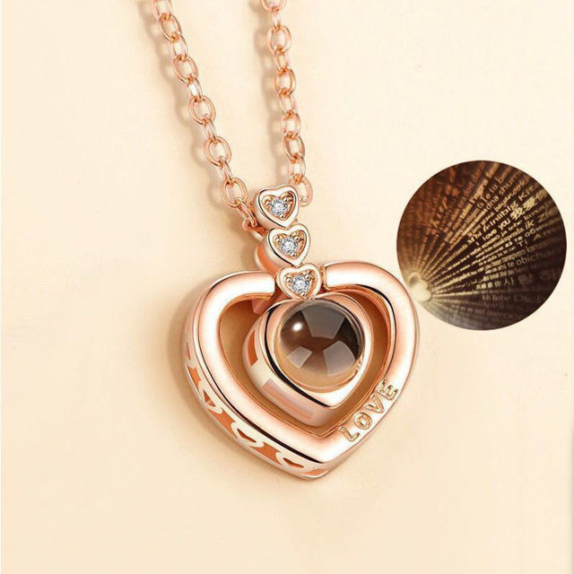 Picture of Custom Photo The Memory of Love Nanotechnology Pendants Necklace