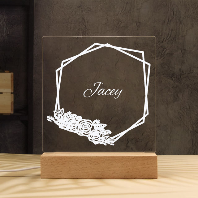 Picture of Little Flower Night Light - Personalized It With Your Kids Name