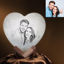Picture of Personalized 3D Photo Heart Moon Lamp with Touch Control Valentines Day Gift (15cm-20cm)