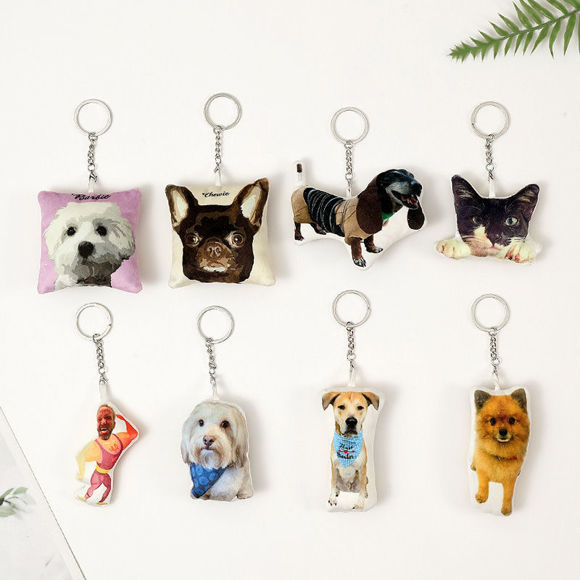 Image de Porte-clés photo 3D personnalisé avec la photo de vos proches ou de vos animaux de compagnie