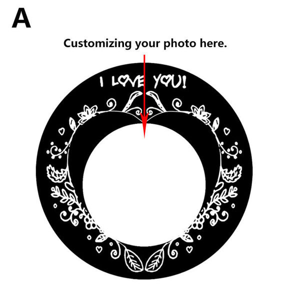 Bild von Kundenspezifische Projektions-Foto-Halskette Zarter Hochzeitsschmuck