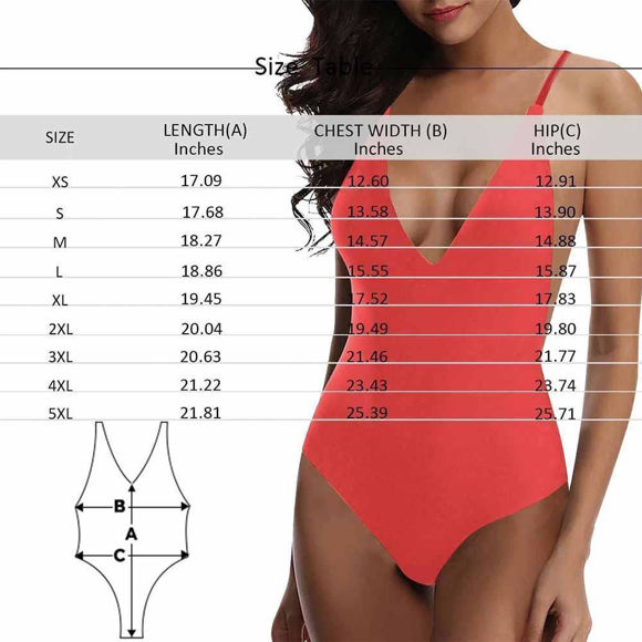 Bild von Personalisieren Sie den Bikini-Einteiler-Badeanzug der Foto-lustigen Gesicht-Frauen