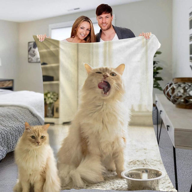 Picture of Pet Photo Blanket Pet Gifts Custom Blanket Personalized Photo Blankets Custom Collage Blankets