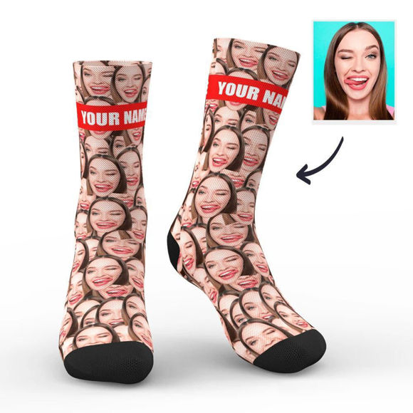 Bild von Benutzerdefiniertes Gesicht in Socken und fügen Sie Bilder und Namen hinzu