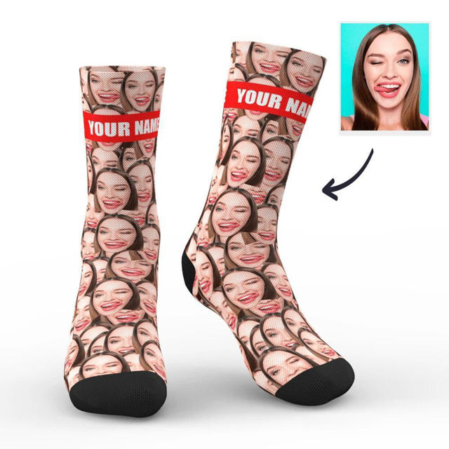 Picture of Custom One Face in Socks And Add Pictures And Name