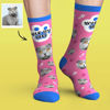 Imagen de La cara personalizada pega los calcetines suaves y cómodos coloridos del gato de la serie del caramelo