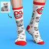 Picture of Custom Face Socks Colorful Candy Series Soft And Comfortable Cat Socks
