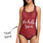 Picture of Custome Text  Colorful Personalized One Piece Swimsuit