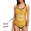 Bild von Kundenspezifischer Text-bunter personalisierter einteiliger Badeanzug