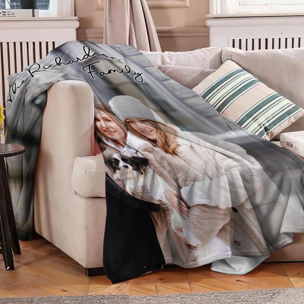 Custom Engraved Photo Blanket You Can Customize Photos To Send To Your