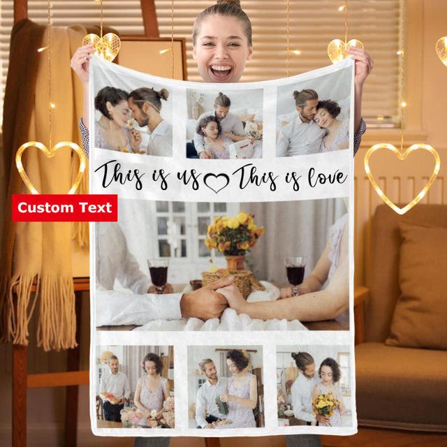 Picture of Personalized  Warm Cozy Photo Blanket Gift for Festival