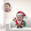 Picture of Unique Personalized Cute Santa Claus Holding A Bell Throw Pillow Give Your Child The Most Meaningful Gift
