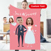 Imagen de Mantas personalizadas para fotos Manta personalizada para fotos Regalos de boda Regalos de San Valentín