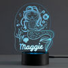 Bild von Benutzerdefiniertes Namensnachtlicht mit bunter LED-Beleuchtung - mehrfarbiges glückliches Meerjungfrau-Nachtlicht mit personalisiertem Namen