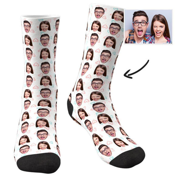 Image de Kundenspezifische Gesichts-Socken Bunte zwei Gesichter